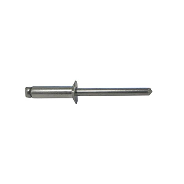 Blind Rivet, Countersunk Head, 0.125 in Dia., 0.265 in L, Aluminum Body, 1000 PK
